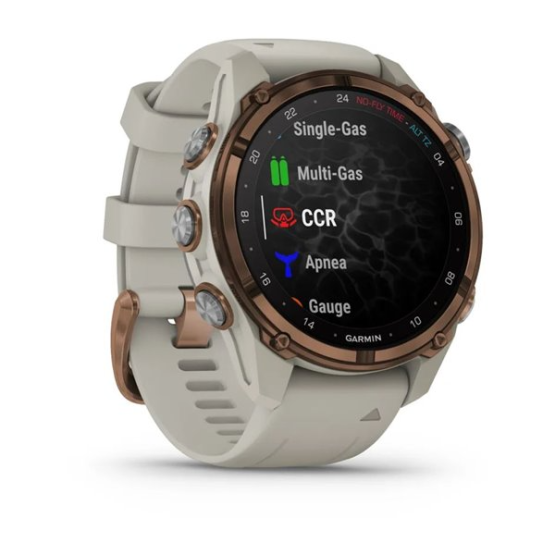 Garmin Descent Mk3i (43 мм) бронзовий PVD титановий із силіконовим ремінцем кольору французький сірий Garmin Descent Mk3i (43 мм) бронзовий PVD титановий із силіконовим ремінцем кольору французький сірий