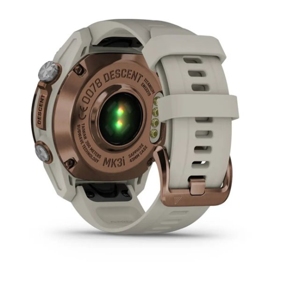 Garmin Descent Mk3i (43 мм) бронзовий PVD титановий із силіконовим ремінцем кольору французький сірий Garmin Descent Mk3i (43 мм) бронзовий PVD титановий із силіконовим ремінцем кольору французький сірий