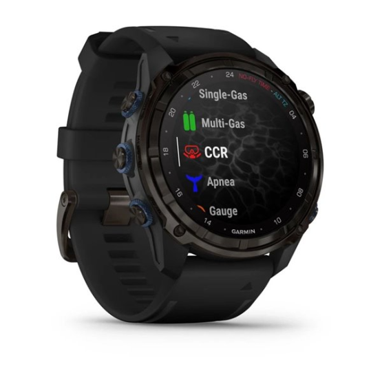 Garmin Descent Mk3i (51 мм) карбоново-сірий DLC титановий з чорним силіконовим ремінцем