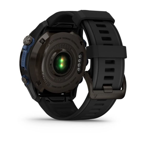 Garmin Descent Mk3i (51 мм) карбоново-сірий DLC титановий з чорним силіконовим ремінцем