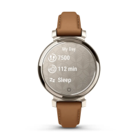 Garmin Lily 2 Classic Cream Gold with Tan Leather Band