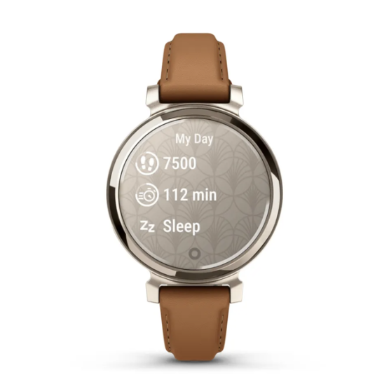 Garmin Lily 2 Classic Cream Gold with Tan Leather Band