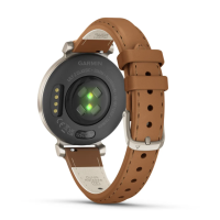 Garmin Lily 2 Classic Cream Gold with Tan Leather Band