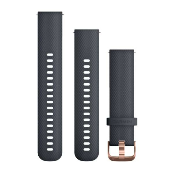 Ремешок для  Forerunner 645 Granite Blue Silicone with Rose Gold Hardware