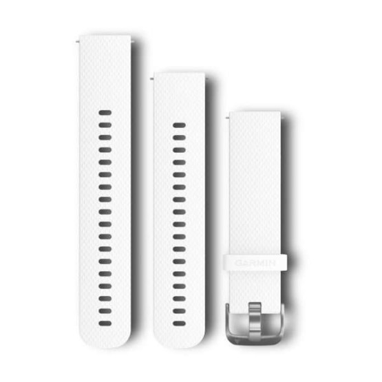 Ремешок для  Vivoactive 3 White Silicone Band with Silver Hardware