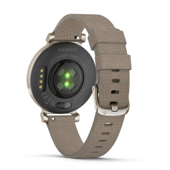 Garmin Lily 2 Classic Cream Gold with Coffee Nylon Band