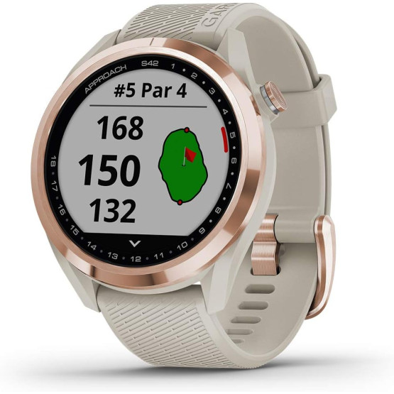 Смарт-годинник для гольфу Approach S42 Golf Rose Gold w/ Light Sand