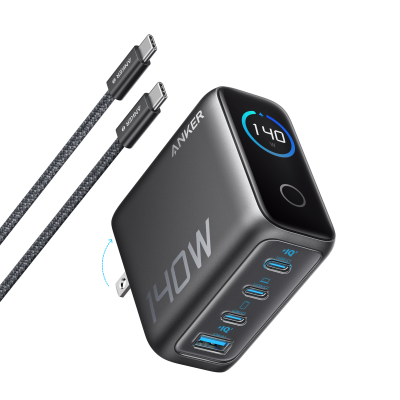 Зарядний пристрій Anker 140W GaN 4-Port PD 3.1 Silver (B2697G41)