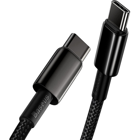 Кабель Baseus 100W USB-C — USB-C 2 м Чорний