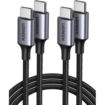 Кабель UGREEN 60W USB-C — USB-C 1 м Чорний