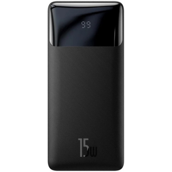 Зовнішній портативний акумулятор Baseus Bipow Digital Display 30000mAh 15W Black