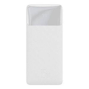 Зовнішній портативний акумулятор Baseus Bipow Digital Display 30000mAh 15W White