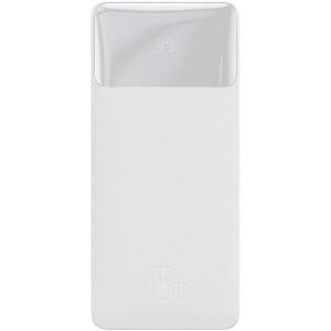 Зовнішній портативний акумулятор Baseus Bipow Digital Display 20000mAh 15W White