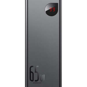 Зовнішній портативний акумулятор Baseus Adaman Metal Digital Display 20000mAh 65W Black