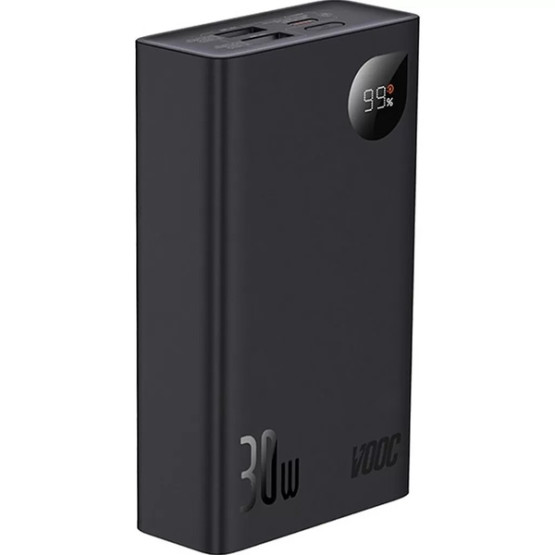 Зовнішній портативний акумулятор Baseus Adaman 2 Metal Digital Display 20000mAh Black 30W