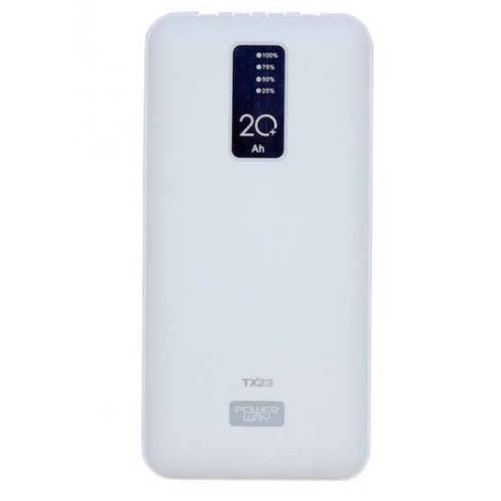 Зовнішній портативний акумулятор PowerWay TX23 20000mah White 10W