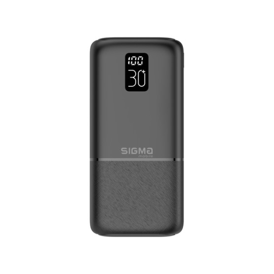 Зовнішній портативний акумулятор Sigma mobile X-power SI30A3QL 30000mAh Black (4827798423912) 22.5W