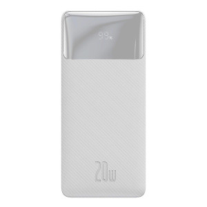 Зовнішній портативний акумулятор Baseus Bipow Digital Display Overseas Edition 20000mAh 20W White
