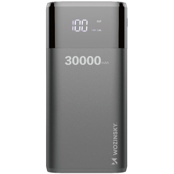Зовнішній портативний акумулятор Wozinsky Powerbank 30000mAh Li-ion Black 20W (WBP-001BK)