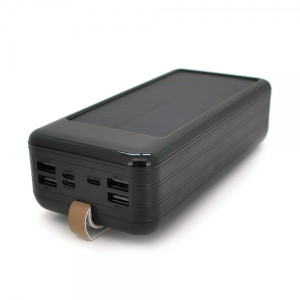 Зовнішній портативний акумулятор Voltronic KKD-8W 80000mAh Black 22.5W з сонячною батареєю