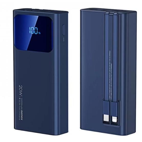 Зовнішній портативний акумулятор Remax Voyage 20000mAh Blue 20W+22.5W PD+QC