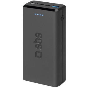 Зовнішній портативний акумулятор SBS Power Bank 20000mAh Black 2.1 A (8018417293948)