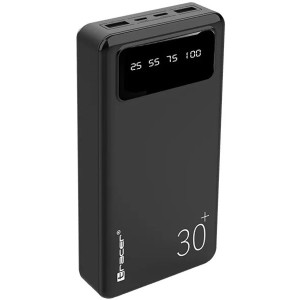 Зовнішній портативний акумулятор Tracer 30000mAh Black 2USB/Type-C, 15W