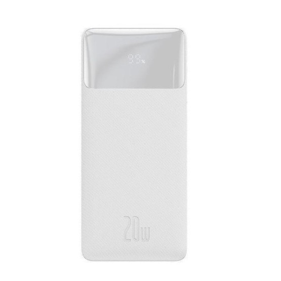 Зовнішній портативний акумулятор Baseus Bipow Digital Display 20W 20000 mAh White