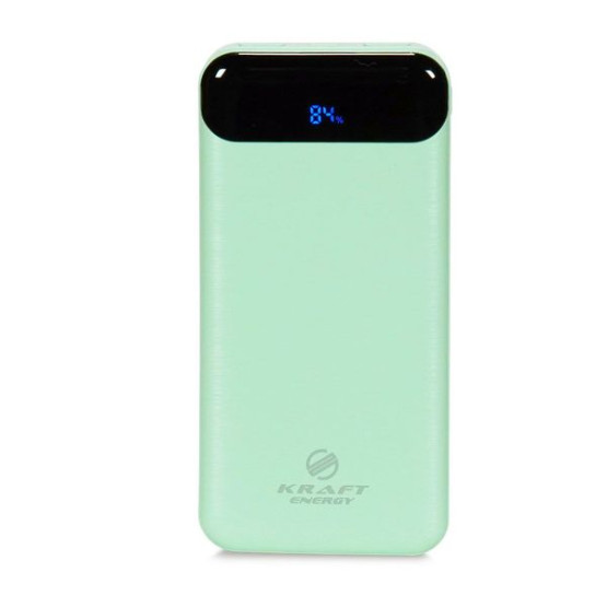 Зовнішній портативний акумулятор Kraft KPB-2020FC 20000 mAh Green 22.5W
