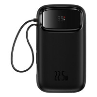 Зовнішній портативний акумулятор Baseus Qpow 2 Dual-Cable Digital Display Fast Charge 22.5W 20000mAh