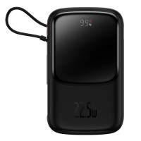 Зовнішній портативний акумулятор Baseus Qpow Digital Display Fast Charging 22.5W 10000mAh Black with