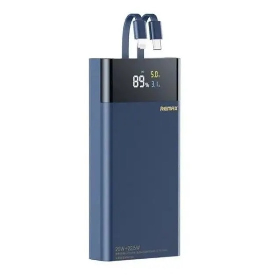 Зовнішній портативний акумулятор Remax Riji II 20000mAh Blue 20W