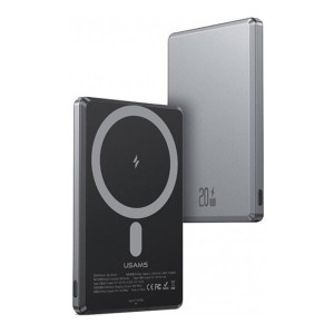 Зовнішній портативний акумулятор USAMS Power Bank US-CD220 Wireless 5000mAh Dark Gray Type-C PD 20W