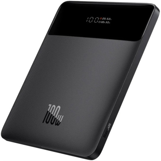 Зовнішній портативний акумулятор Baseus Blade Digital Display 20000mAh Black