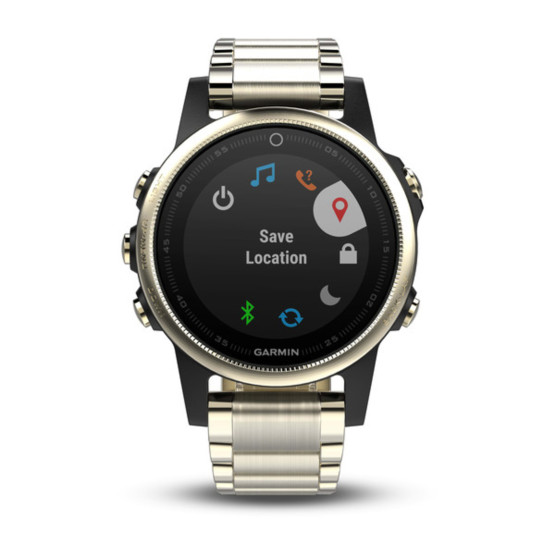 Годинник Garmin fēnix 5S Sapphire, Champagne з металевим ремінцем