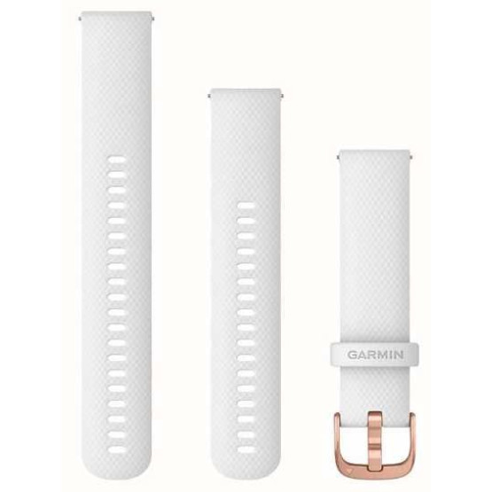 Ремінець Garmin Quick Release vivomove Style 20mm Silicone Rose Gold-White