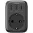 Мережевий зарядний пристрій з розеткою Ugreen CD314 GaN 30W 2USB-A+1USB-C+1AC Gray
